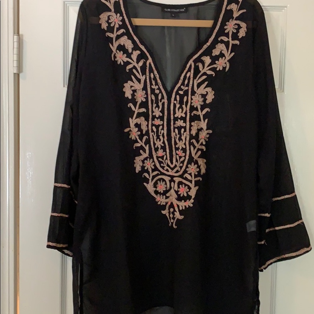 Beach swim suit cover top